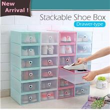12 Units Shoe Box Drawer Multipurpose Storage Box Stackable Shoes Box Foldable