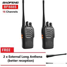 BaoFeng BF-888S 16 Channel Walkie Talkie Set UHF 5W+2 External Long Athena