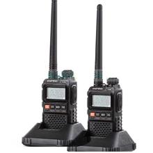 Baofeng Mini Pocket Walkie Talkie UHF VHF Radio Mark III UV-3R+ 1 Set 2 Pcs