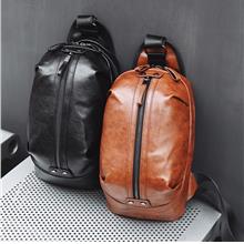 Retro Style Leather Chest Beg Sling New Fashion Crossbody Bag Wallet Men Premi