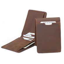 DKER Men RFID Genuine Leather Wallet Slim Credit Card Holder Fashionably Elega