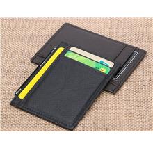 Genuine DKER Cowhide Leather Men Slim Wallet Card Pouch D3010