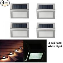 4 PCS Solar LED Lighting Bright Light Waterproof Night Auto On Staircase Wall 