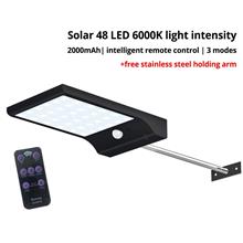 48 LED Waterproof Solar Motion Sensor 6000k Light Outdoor Smart Remote Control