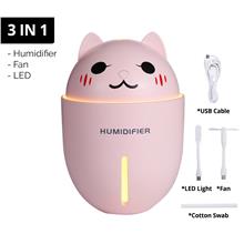 USB Humidifier Mini Air Purifier Freshener Diffuser With Fan And LED Light 3 I