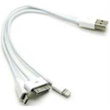 3in1 USB Charger Cable to Lightning for IPhone IPad Micro USB for Android