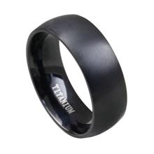 8MM Titanium Ring Band Black Men SZ 8 to 11 Couple Ring Cool Wedding Premium