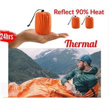 Reusable Thermal Emergency Sleeping Bag Keep Warm Waterproof Survival Camping 