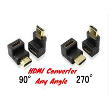 90/270 Degree DIY Converter Extender HDMI To HDMI Adapter Male To Female
