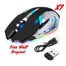 Rechargeable X7 Wireless Silent LED Backlit USB Optical Ergonomic Gaming Mouse