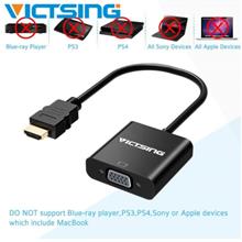 VICTSING HDMI to VGA 1080P HDMI Male to VGA Female Converter Adapter Cable Pc 