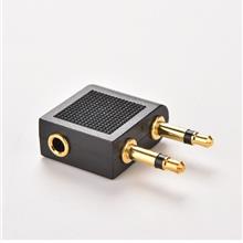 Audio 3.5mm Stereo AUX Jack 2 Male To 1 Female F Splitter Headphone