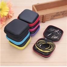 Mini Square Eva Earphone Storage Cable Zipper Box Headset Bluetooth Case