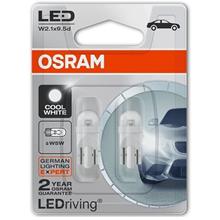 2 Pcs Osram T10 W5W 12V 6000K Cool White LED Bulb