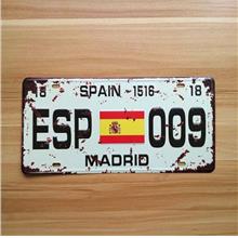Number Metal License PlateGarage Wall Art Posters Metal Tin Signs High Quality
