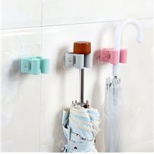 Punch-Free Mop Wall Stick Mount Double Buckle Creative Non-Trace Bathroom Stic