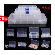 10 15 24 36 Grid Plastic Box 4 Size Case Jewelry Bead Storage Container Craft 