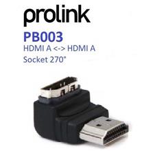 ProLink Black - PB003 HDMI A Socket to HDMI A 270 Degree Angled Adapter