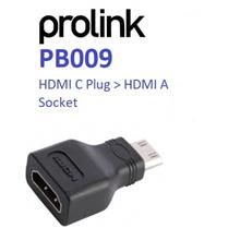 PROLINK PB009 HDMI C PLUG-HDMI A SOCKET TPE Plug for durability high flexibili