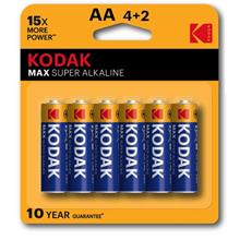 KODAK MAX Super Alkaline AA Size Blister Battery (4pcs +2pcs Pack)