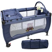 Portable Baby Playpen Bassinet Baby Cot Diaper Changer Toys