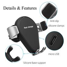 Car CD Slot Phone Holder Mount with Qi Wireless Charger