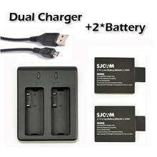 SJCAM Dual Battery Desktop Charger + 2 battery SJ4000 SJ5000 6000