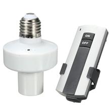 E27 Wireless Light Bulb Holder Cap Socket + RF Remote Control