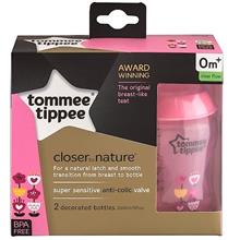 Tommee Tippee Closer To Nature Tinted 260ml Twin Pack 2 Bottles