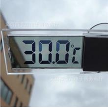 Transparent Sucker Electronic LCD Digital Clock Car Thermometer