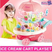 Ice Cream Cart Shop Kitchen Play Set Pretend Play With Light And Music