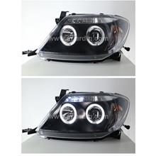 Toyota Hilux Vigo 05-09 Black Projector Head Lamp w Ring &amp; LED