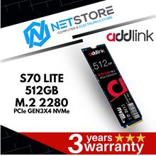Addlink S70 LITE 512GB M.2 2280 PCIe GEN3X4 NVMe SSD - ad512GBS70LTM2P