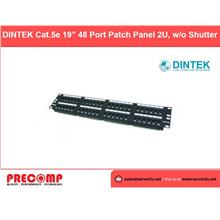 DINTEK Cat.5e 19” 48 Port Patch Panel 2U, w/o Shutter (1402-03020)