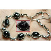 Elegence &amp; beautiful 4 rays Cat eye silver bracelet - 8.98g