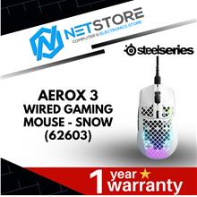 STEELSERIES AEROX 3 WIRED GAMING MOUSE - SNOW (62603)