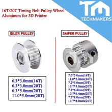 16T/20T Timing Belt Pulley Wheel Aluminum for 3D Printer-TECHMAKERS