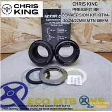 CHRIS KING PRESSFIT BB Conversion Kit#4-30, 24/22mm MTN 68mm PBB024