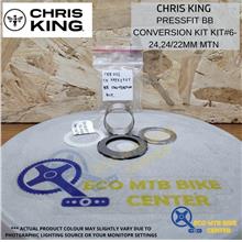CHRIS KING PRESSFIT BB Conversion Kit#6-24, 24/22mm MTN  PBB025