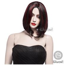 Cosplay wig bobo wig black mix red ready stock