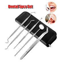Dental Tools, 5 Pack Teeth Cleaning Tools Set Stainless Steel with Mouth Mirro
