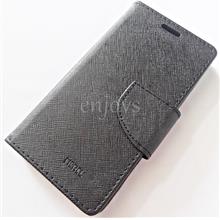 MERCURY Fancy Diary Case Cover Samsung Galaxy J1 Ace / J110G ~BLACK