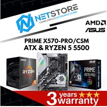 PWP ASUS PRIME X570-PRO/CSM ATX &amp; AMD RYZEN 5 5500 PROCESSOR