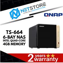 QNAP TS-664-4G6-BAY NAS INTEL QUAD-CORE 4GB MEMORY