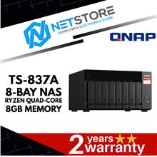 QNAP TS-837A 8-BAY NAS RYZEN QUAD-CORE 8GB MEMORY