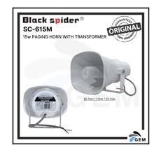 BLACK SPIDER 15W HORN SPEAKER WITH TRANSFORMER (SC-615M)