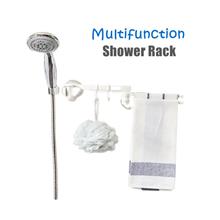 Bathroom Multi-purpose Hanger With Hook Shelf Shower Rack Towel Bath Towel Han