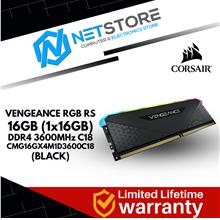 CORSAIR VENGEANCE RGB RS 16GB (1x16GB) DDR4 3600MHz C18 - (BLACK)
