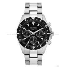 ARMITRON 20-5351BKSV ATLAS Multifunction 45mm SS Bracelet Black Silver