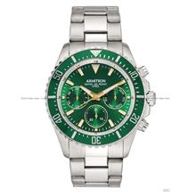 ARMITRON 20-5351GNSV ATLAS Multifunction 45mm SS Bracelet Green Silver